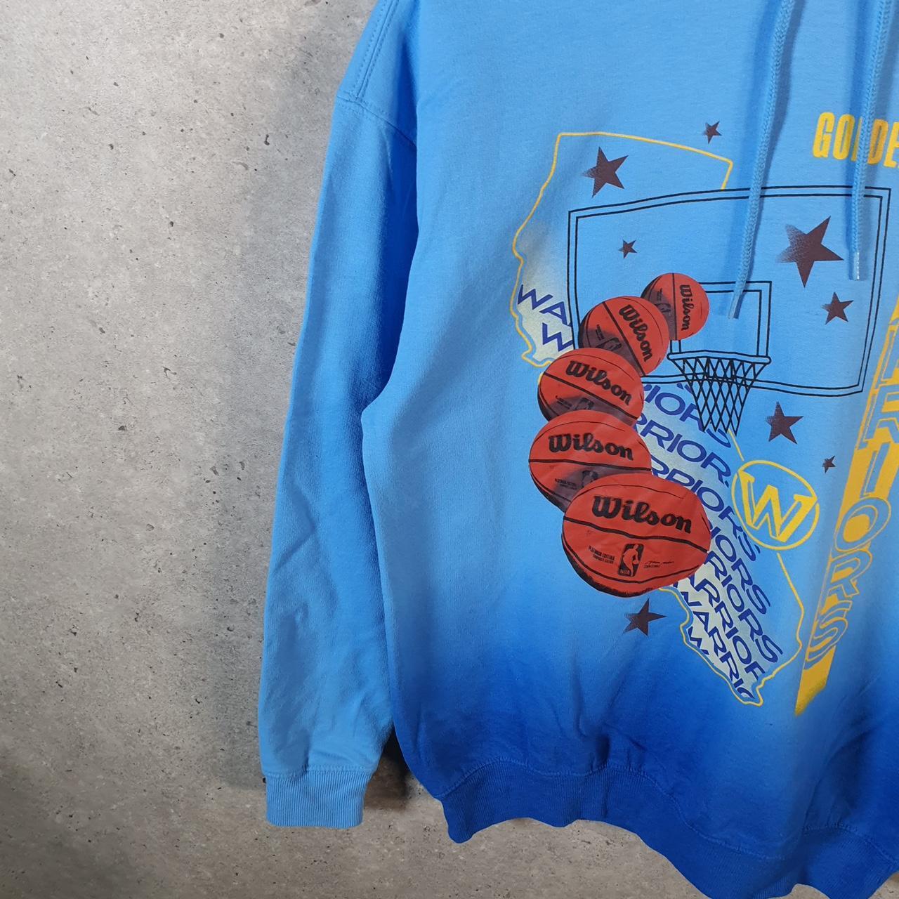 Vintage NBA Golden State Warriors Hoodie Men’s Small Blue Pullover Pro Sport USA