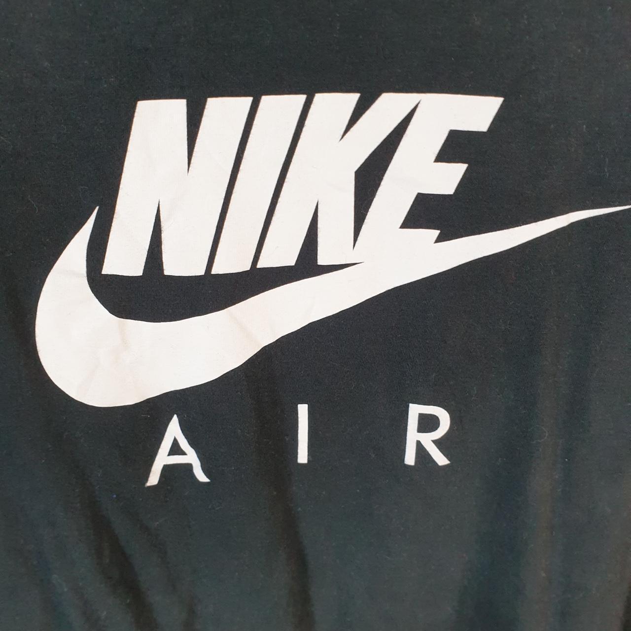 Vintage Nike Air T Shirt Men’s Large Black Printed Single Swoosh Logo Athletic C8241