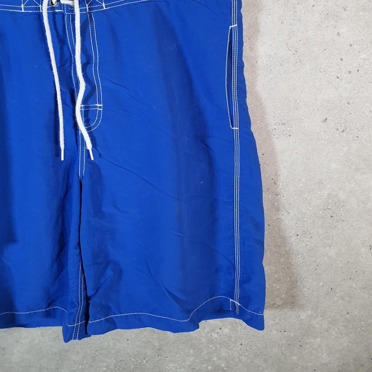 Vintage Ralph Lauren Polo Swim Shorts Cargo Men’s Medium Blue Baggy Cotton Big Fish Vintage