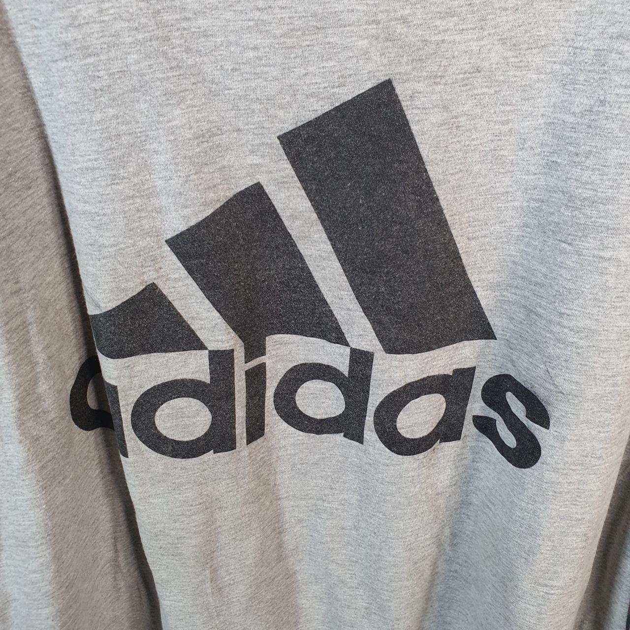 Vintage Adidas Amplifier T Shirt Shirt Men’s XL Grey Three Stripes Logo Athletic C9726