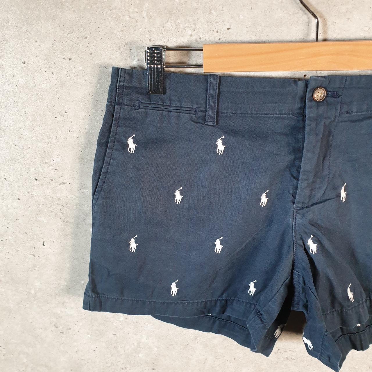 Vintage Ralph Lauren Polo All over Print Shorts Jorts Chino Cargo Womens W30 Blue Baggy Cotton A4378