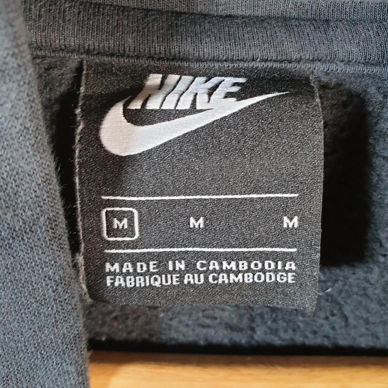 Vintage Nike Club Embroidered Hoodie Men’s Medium Black Swoosh Y2K Pullover