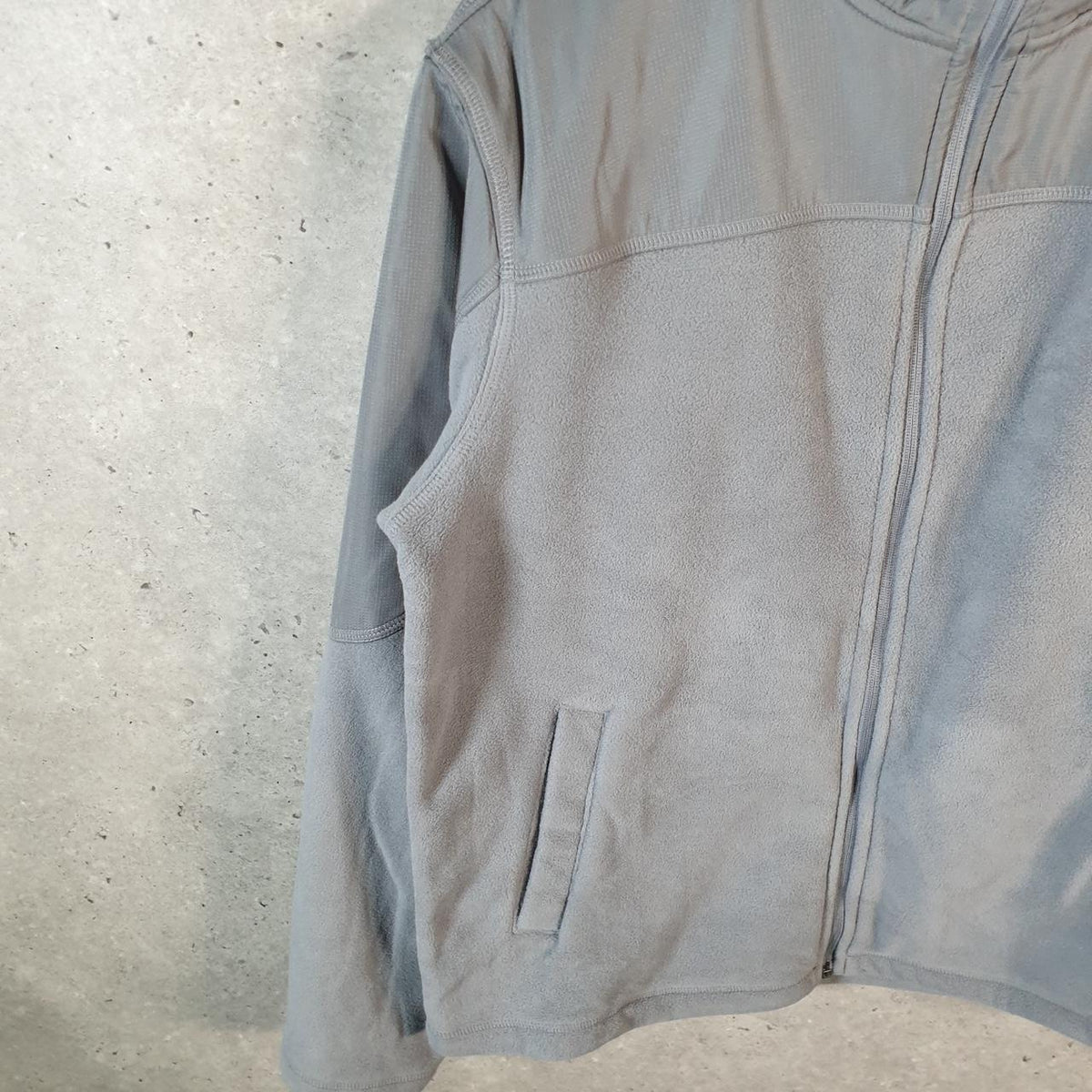 Vintage Starter Full Zip Fleece Sweatshirt Mens Medium Grey Logo Winter