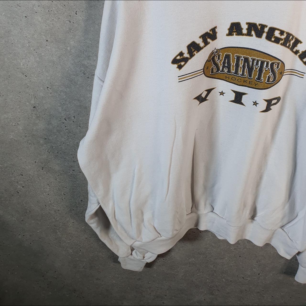Vintage Jerzees San Angelo Saints VIP Sweatshirt Mens 2XL White Pullover USA