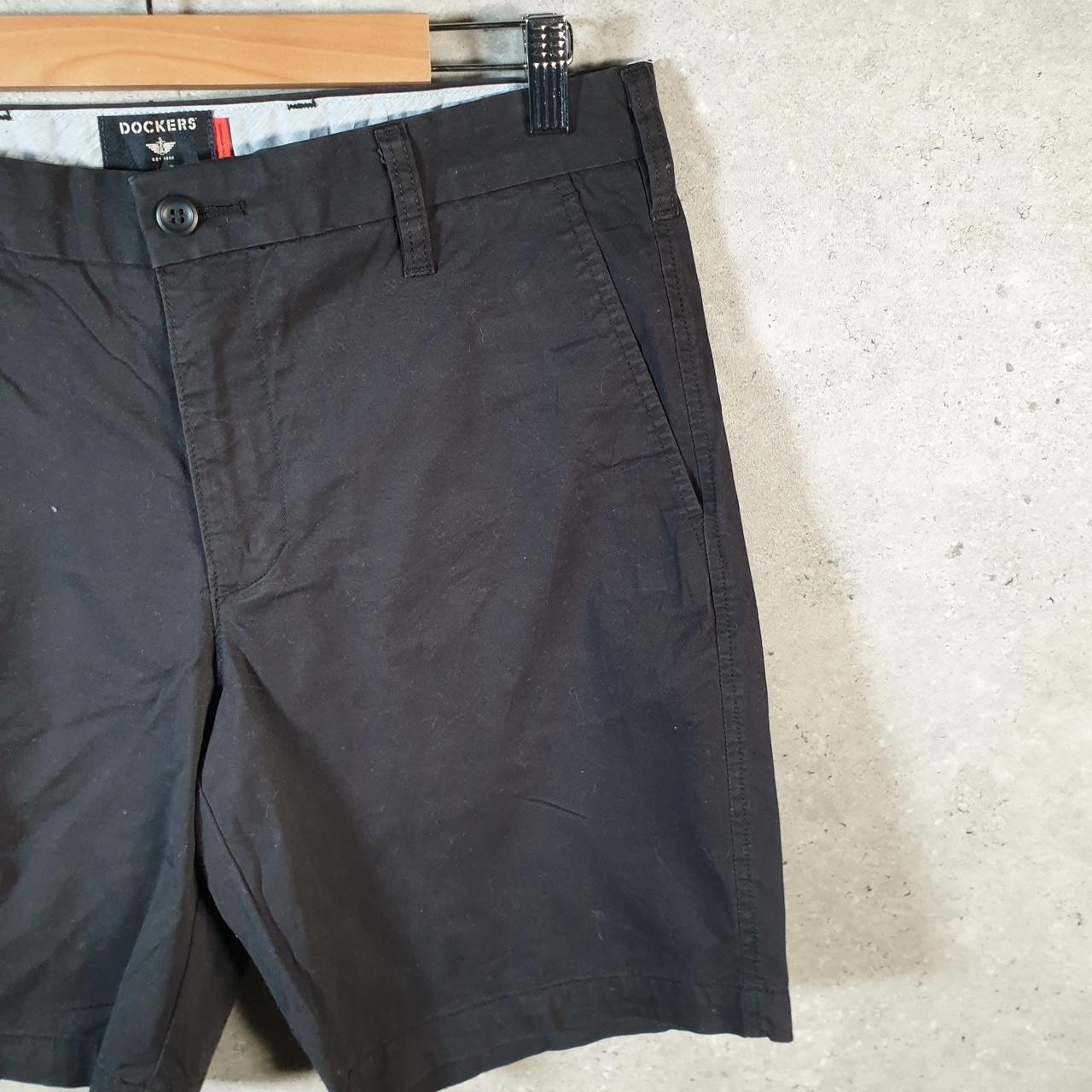 Vintage Dockers Chino Shorts Jorts Cargo Men’s W32 Black Baggy Cotton A4293