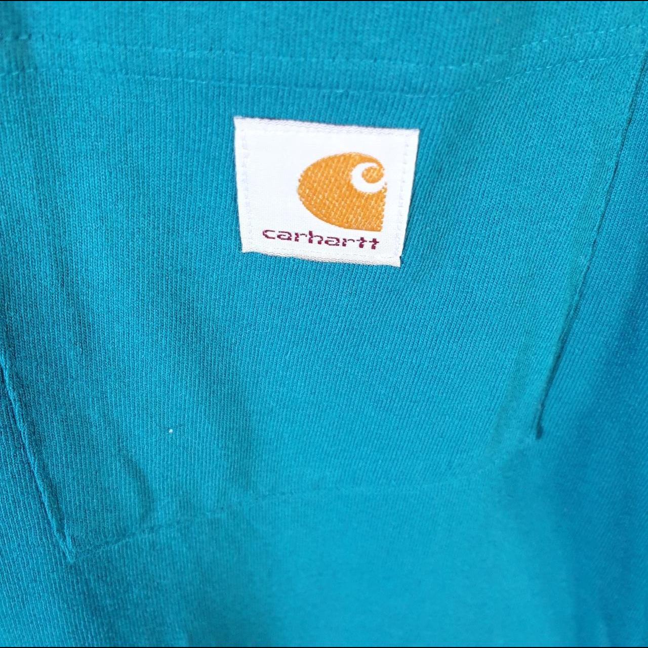 Vintage Carhartt Pocket T Shirt Men’s Small Blue Workwear Chore Utility Loose Fit C9186