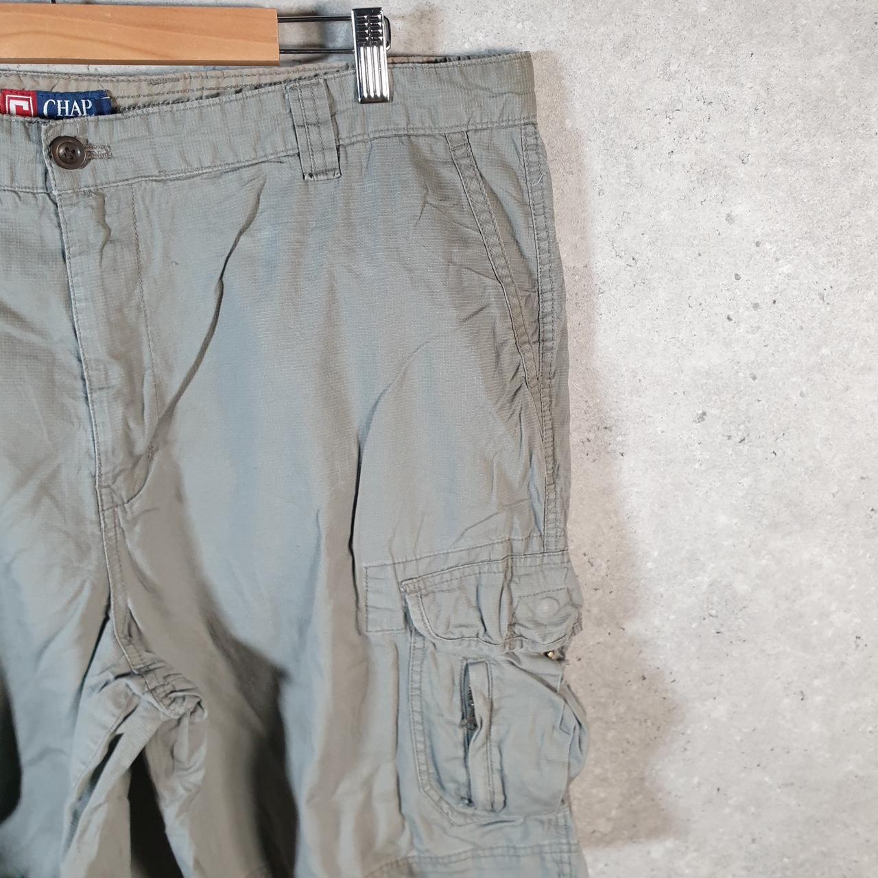Vintage Chaps Ralph Lauren Chino Shorts Jorts Cargo Men’s W42 Grey Baggy Cotton A4283
