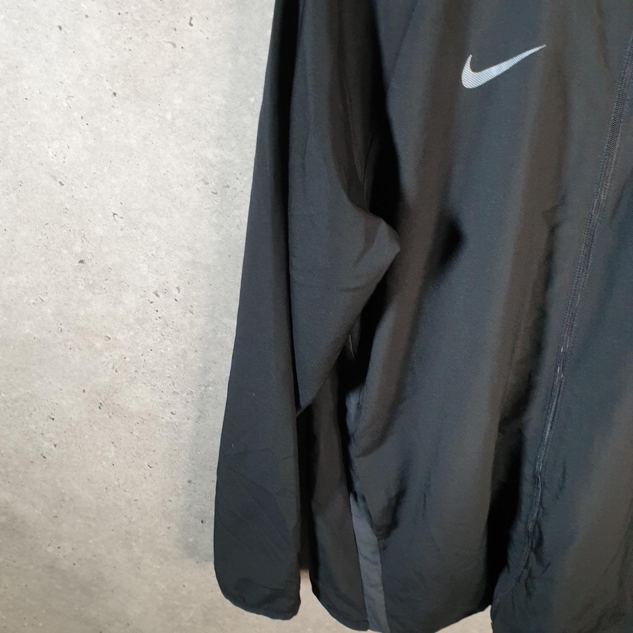 Vintage Nike Dri Fit Windbreaker Track Jacket Mens Large Black USA Swoosh Full Zip USA