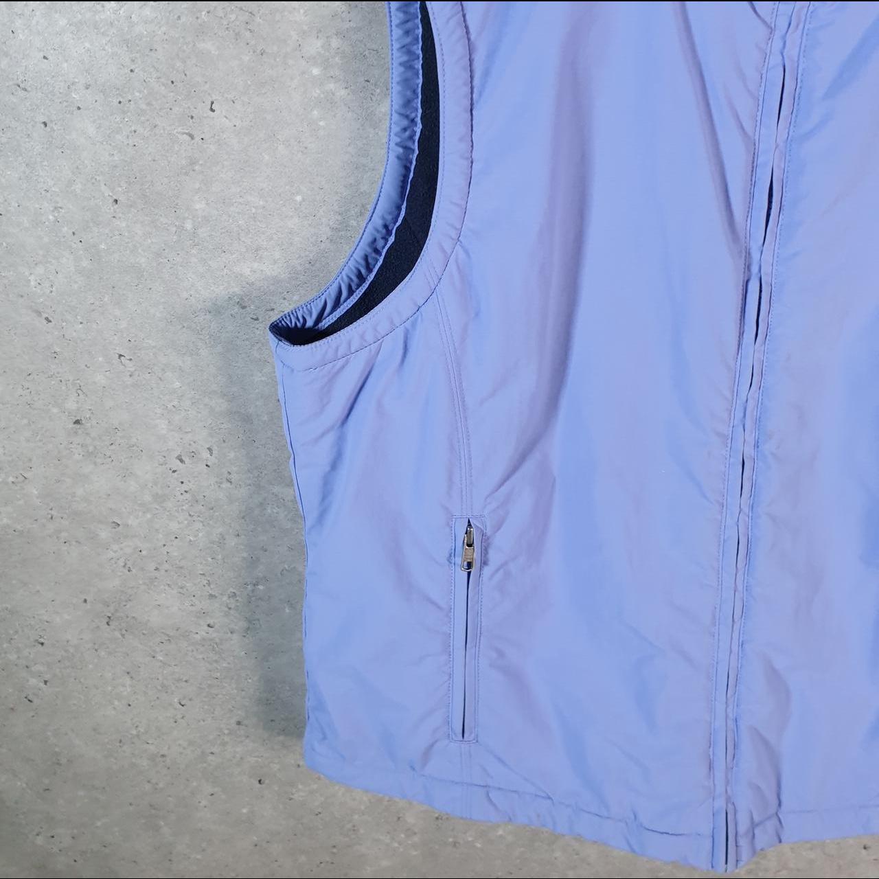 Vintage L.L. Bean Gilet Vest Jacket Womens Large Blue Waterproof Shell
