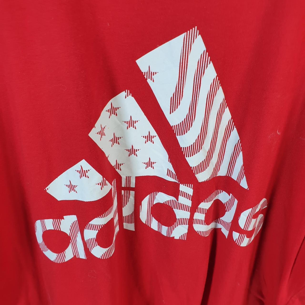 Vintage Adidas Go Tee T Shirt Shirt Men’s XL Red Three Stripes Logo Athletic C9925