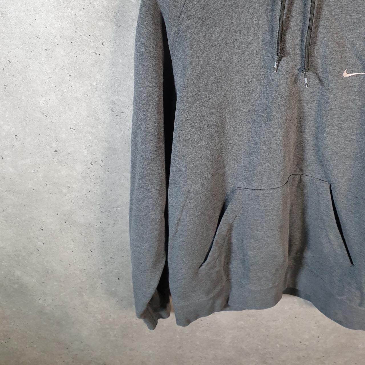 Vintage Nike Single Swoosh 90s Embroidered Hoodie Men’s Large Grey Y2K Pullover
