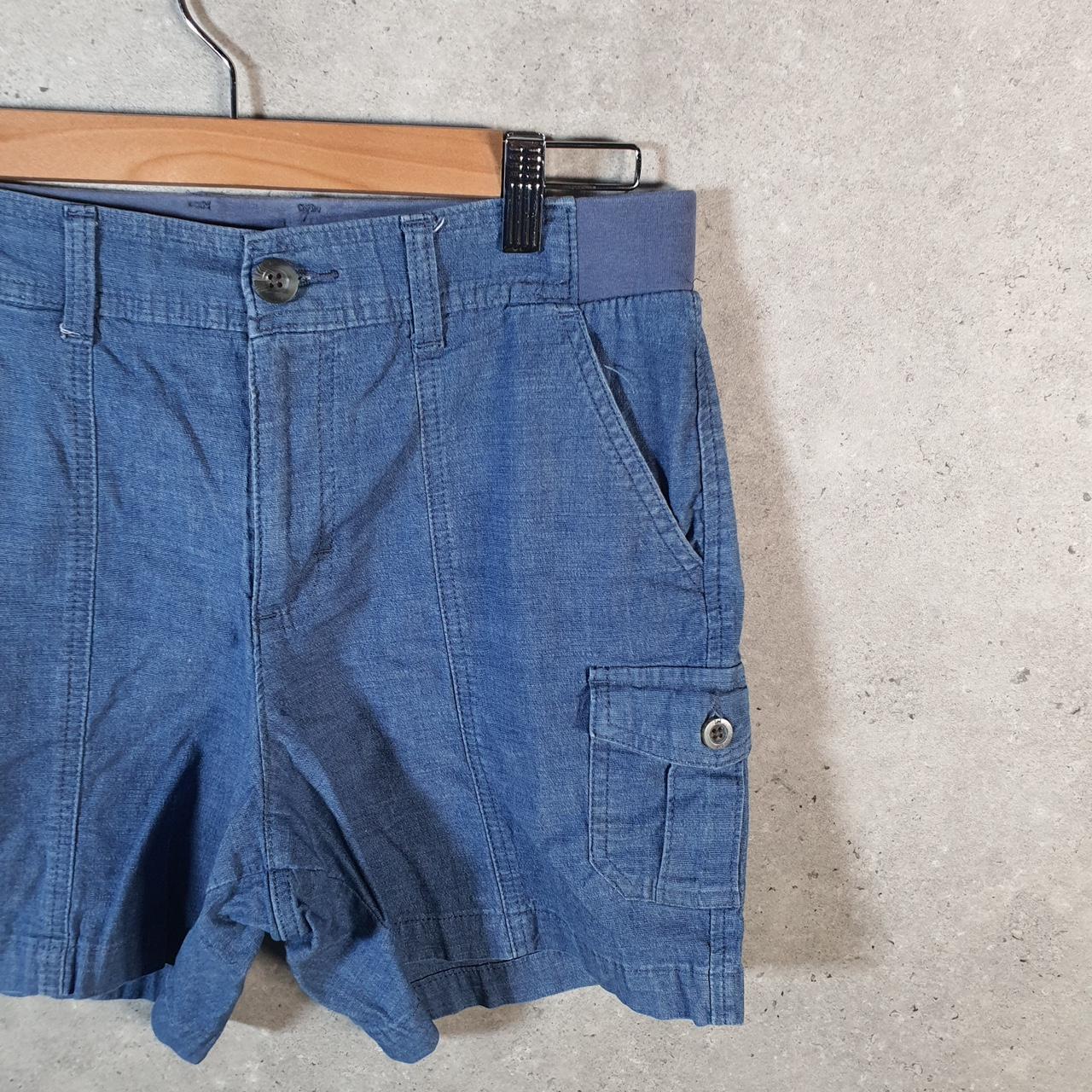 Vintage Lee Baggy Shorts Jorts Cargo Womens W30 Blue Relaxed Cargo