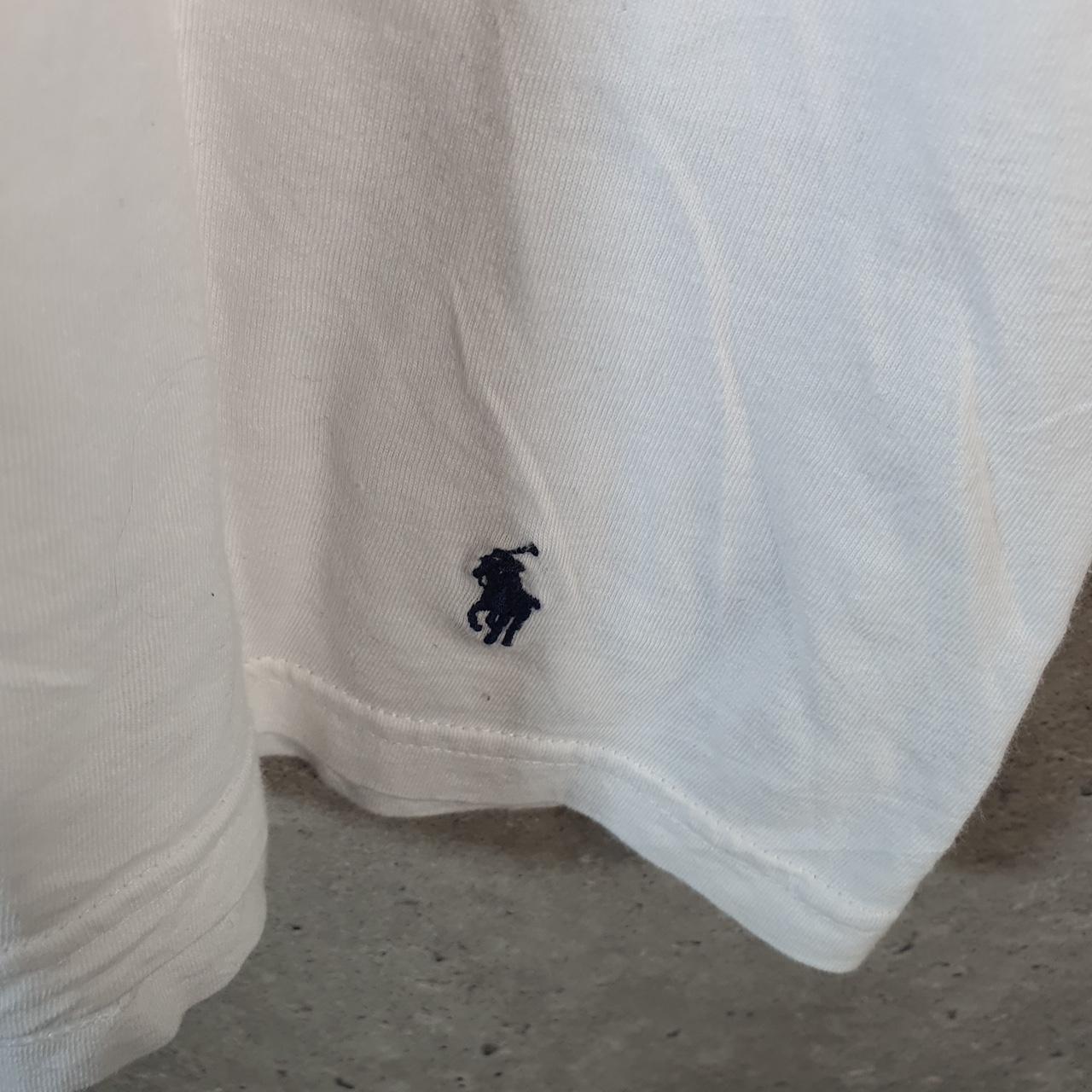 Vintage Ralph Lauren Polo T Shirt Men’s Large White Embroidered Pony Classic Fit C9101