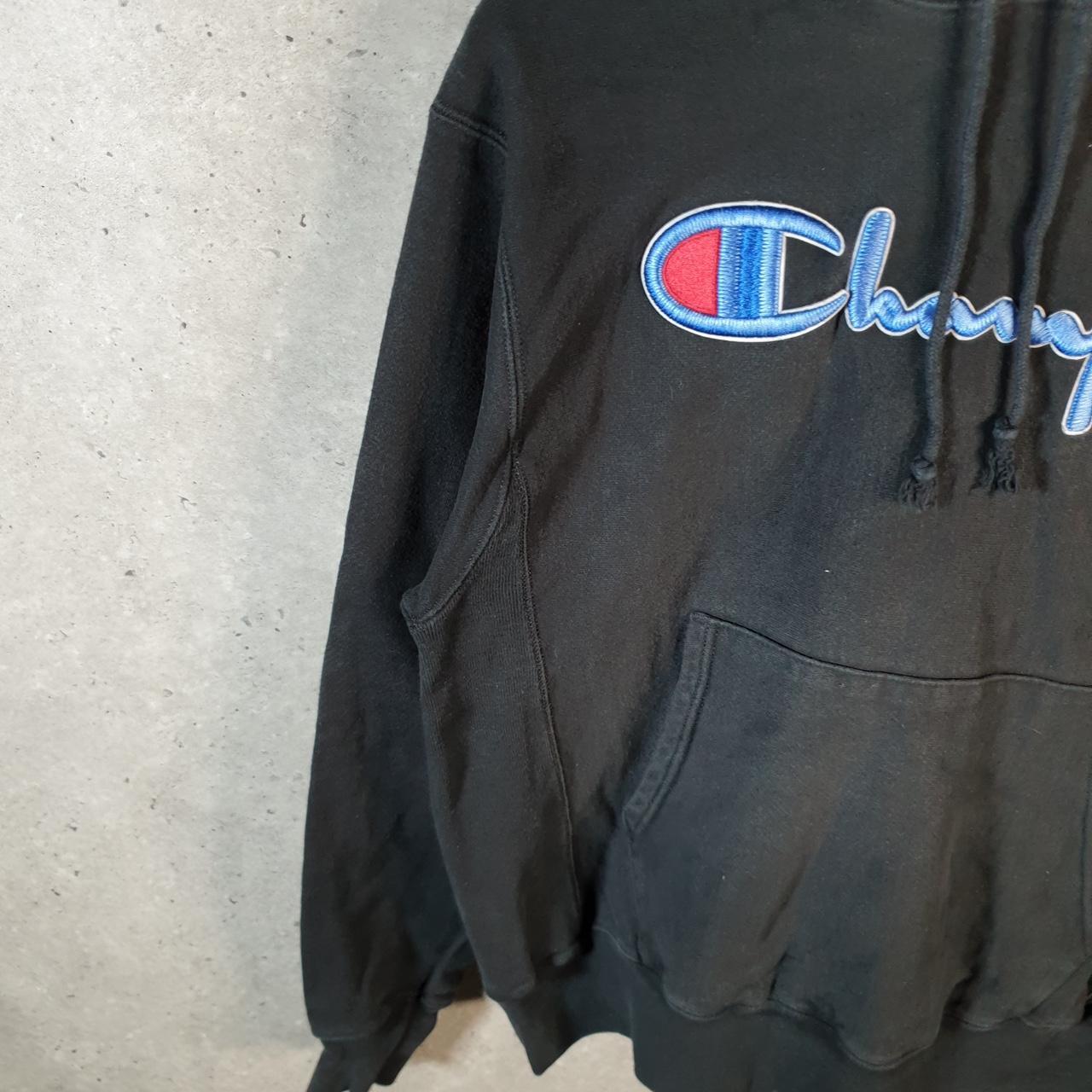 Vintage Champion Reverse Weave Hoodie Men’s M Black Pro Sport Pullover