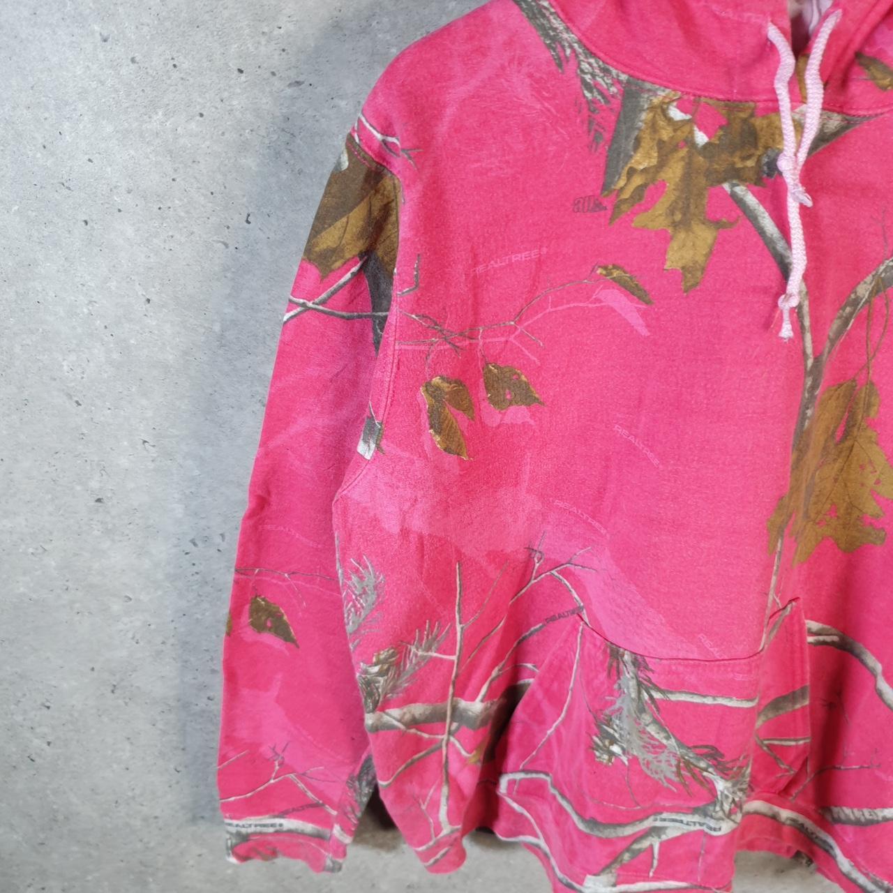 Vintage RealTree Camouflage Hoodie Womens Large Pink Huntings