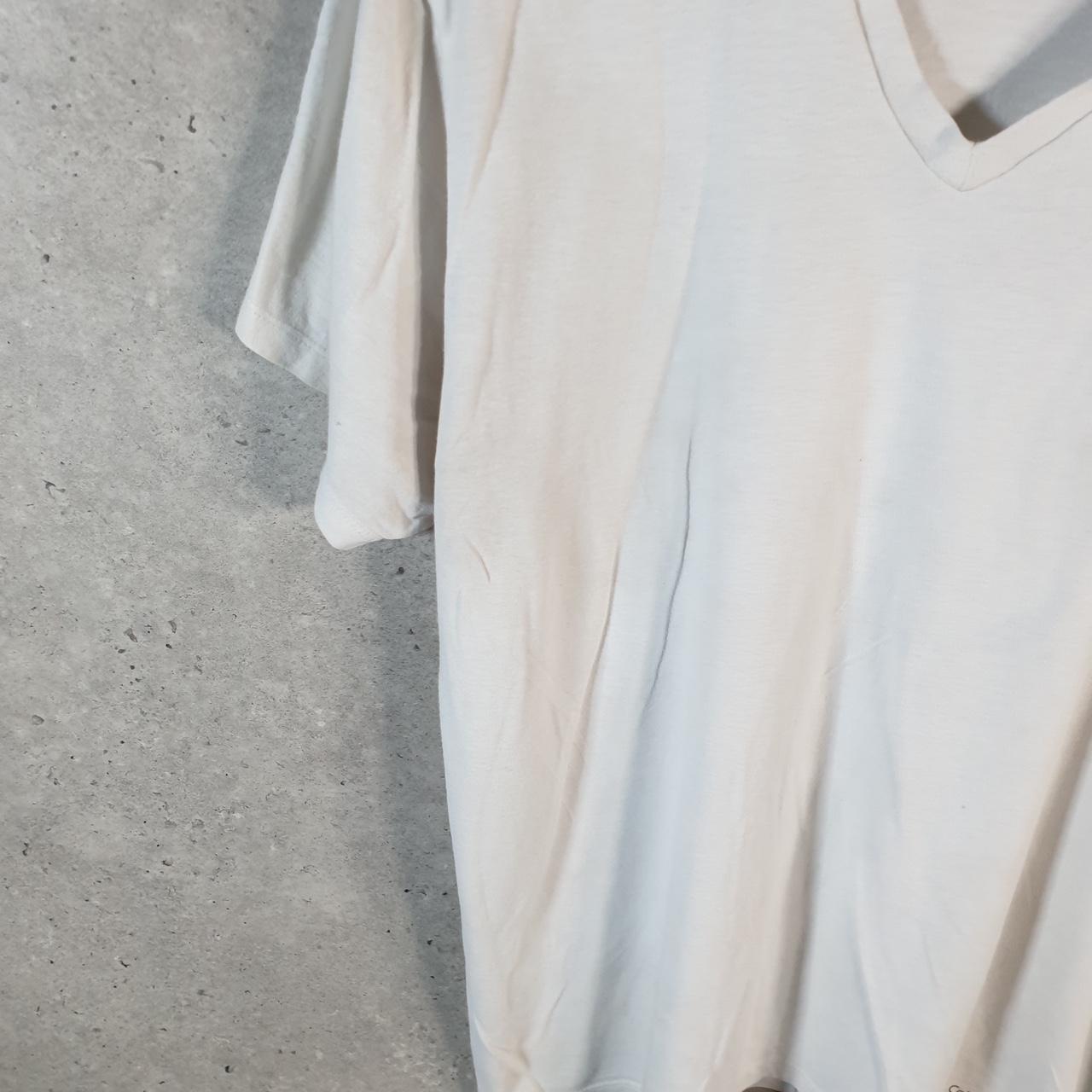 Vintage Calvin Klein Spellout Blank T Shirt Men’s Medium White Casual Sports