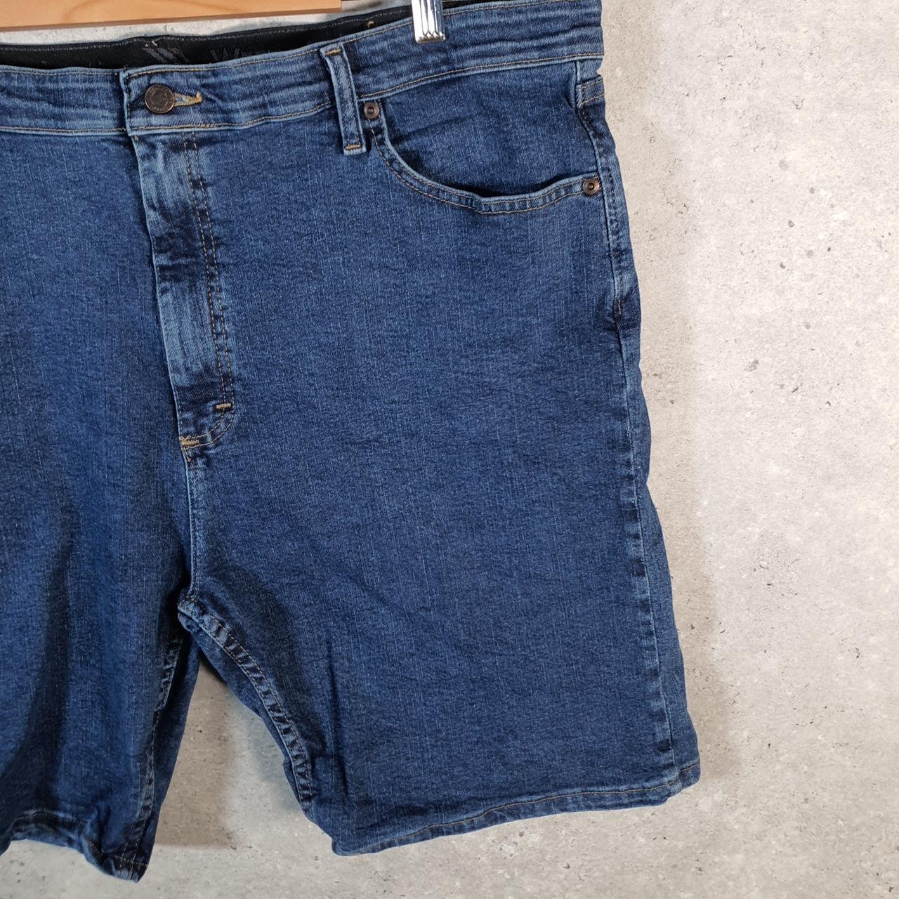 Vintage Wrangler Denim Shorts Jorts Cargo Men’s W42 Blue Baggy Cotton