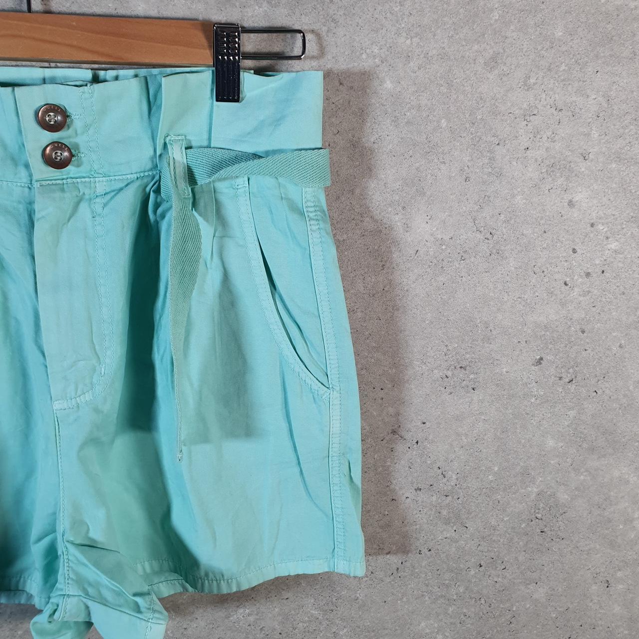 Vintage Guess Chino Shorts Jorts Cargo Womens W28 Blue Baggy Cotton A4399