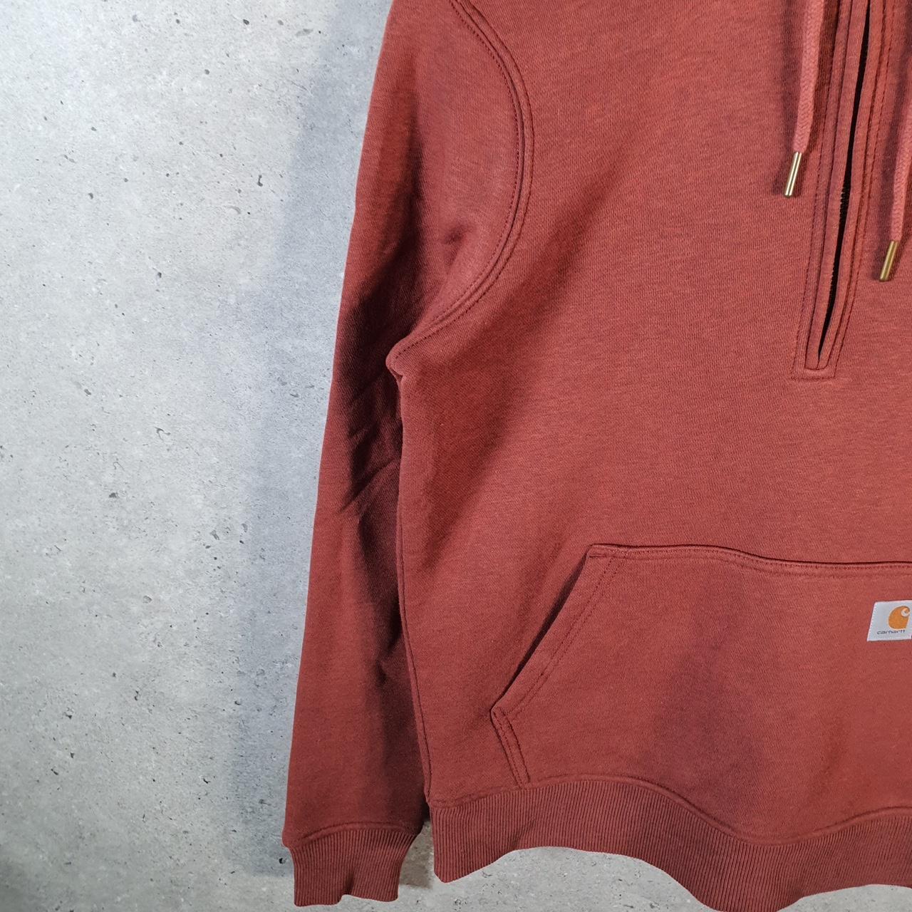 Vintage Carhartt Hoodie Womens XS burgundy Pullover Blank Sweatshirt USA Relaxed Fit