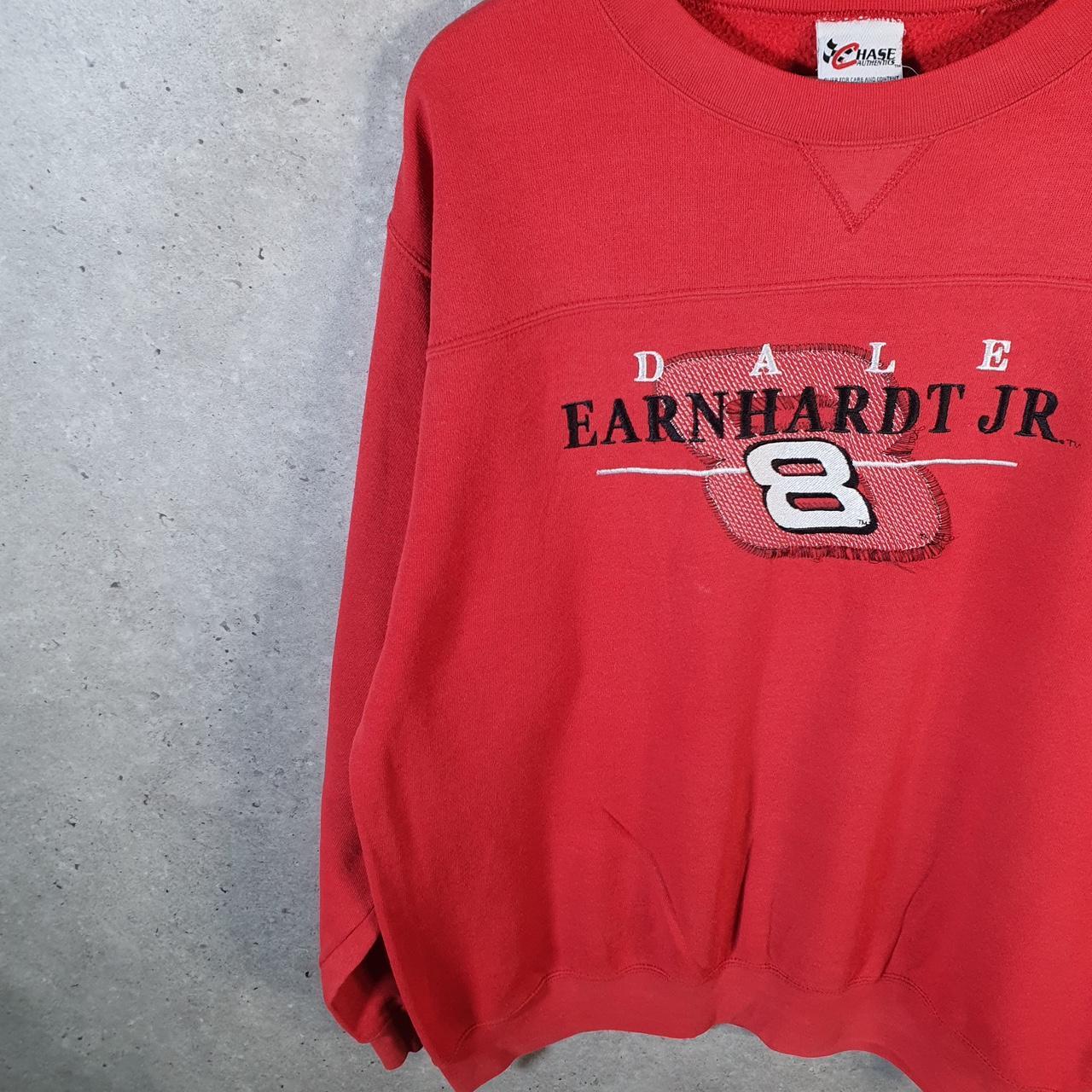 Vintage NASCAR Dale Earnhardt JR Sweatshirt Mens Large Red Pullover USA