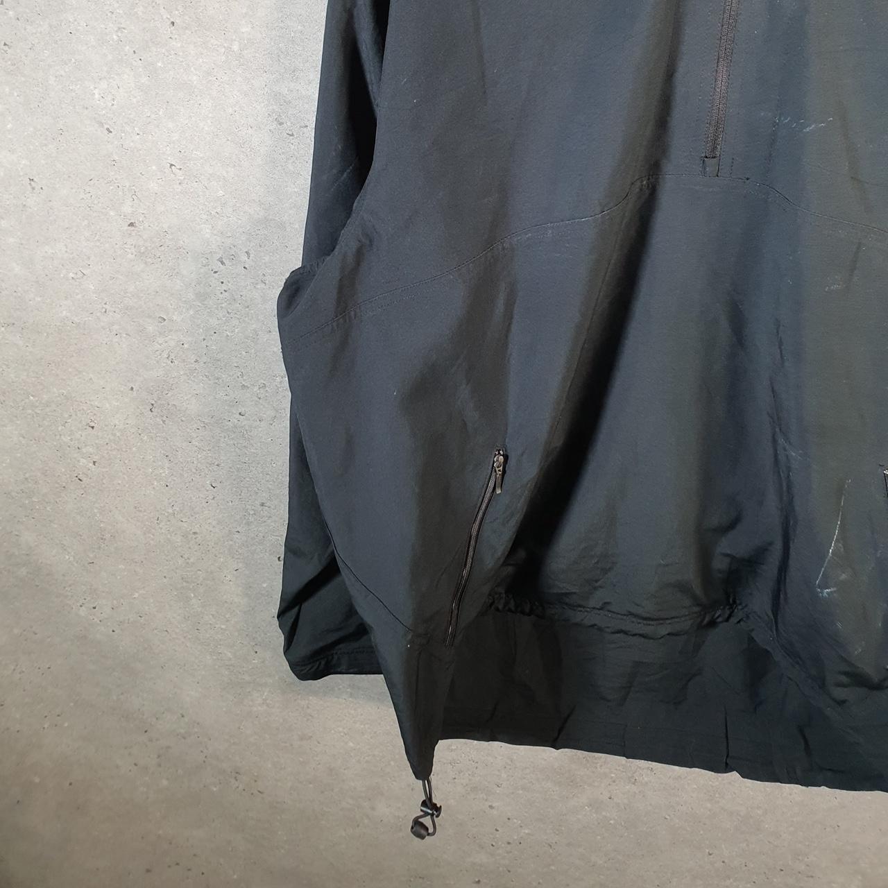 Vintage Nike Windbreaker Track Jacket Mens Large Black USA Swoosh 1/4 Zip USA