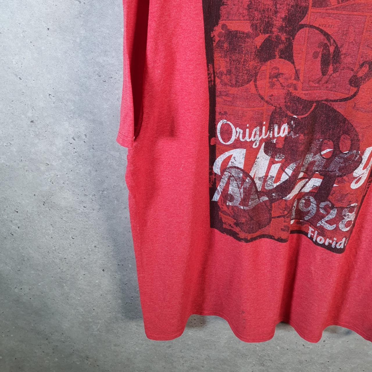 Vintage Disney Land Mickey Mouse Florida T Shirt Men’s XL Pink Logo Graphic Cartoon