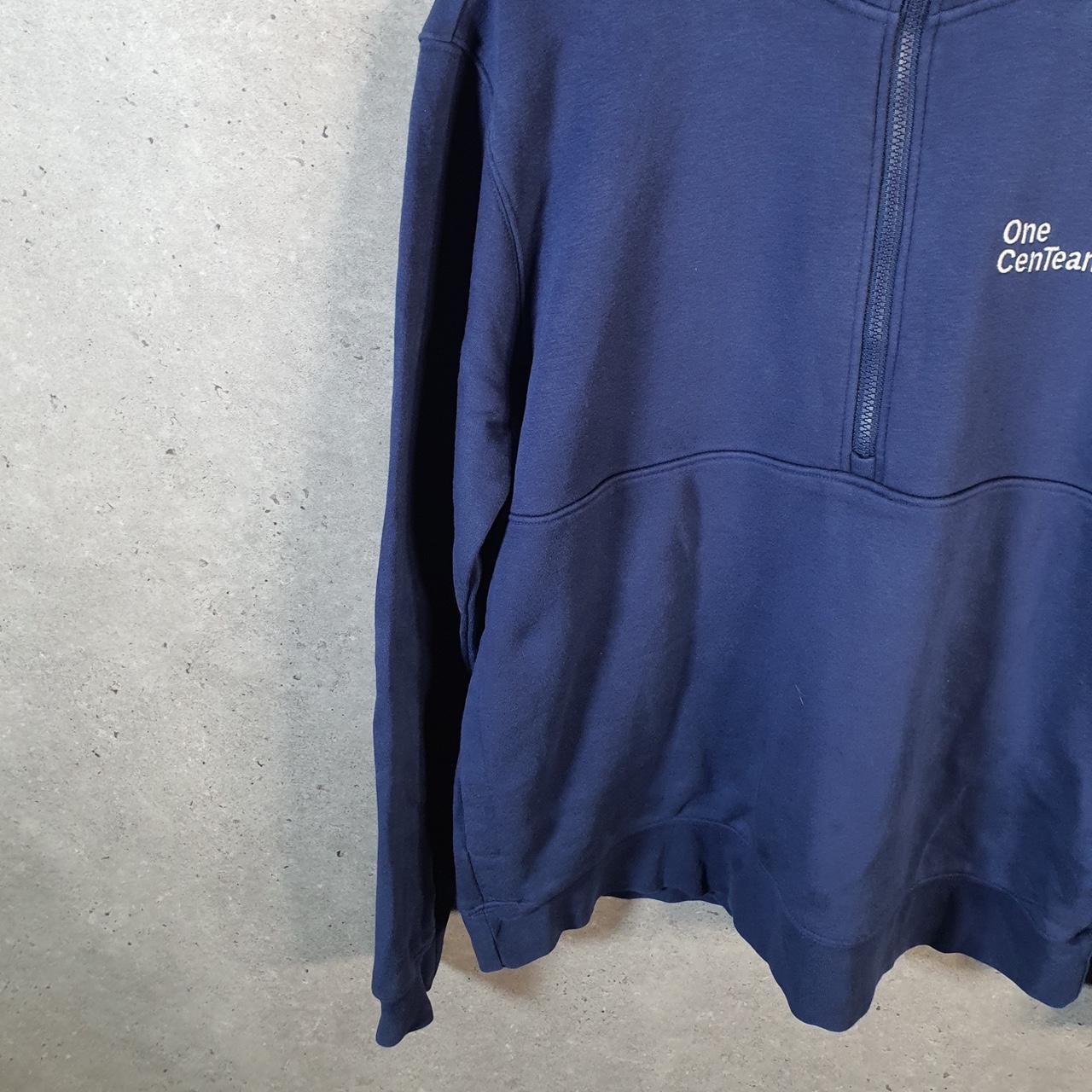 Vintage Nike 1/4 Zip Embroidered Sweatshirt Men’s Large Navy Blue Swoosh Y2K Logo