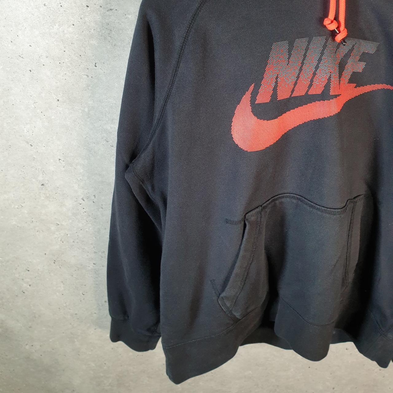 Vintage Nike Club Hoodie Men’s Large Black Spellout Swoosh Y2K Pullover