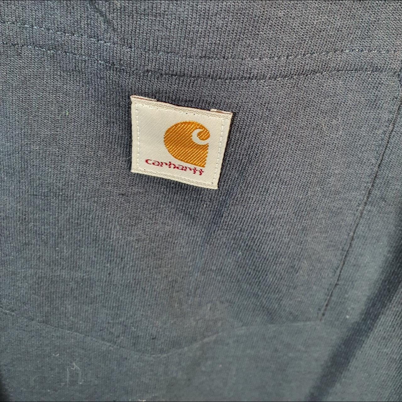 Vintage Carhartt Pocket T Shirt Womens Medium Blue Workwear Chore Utility Loose Fit C9273
