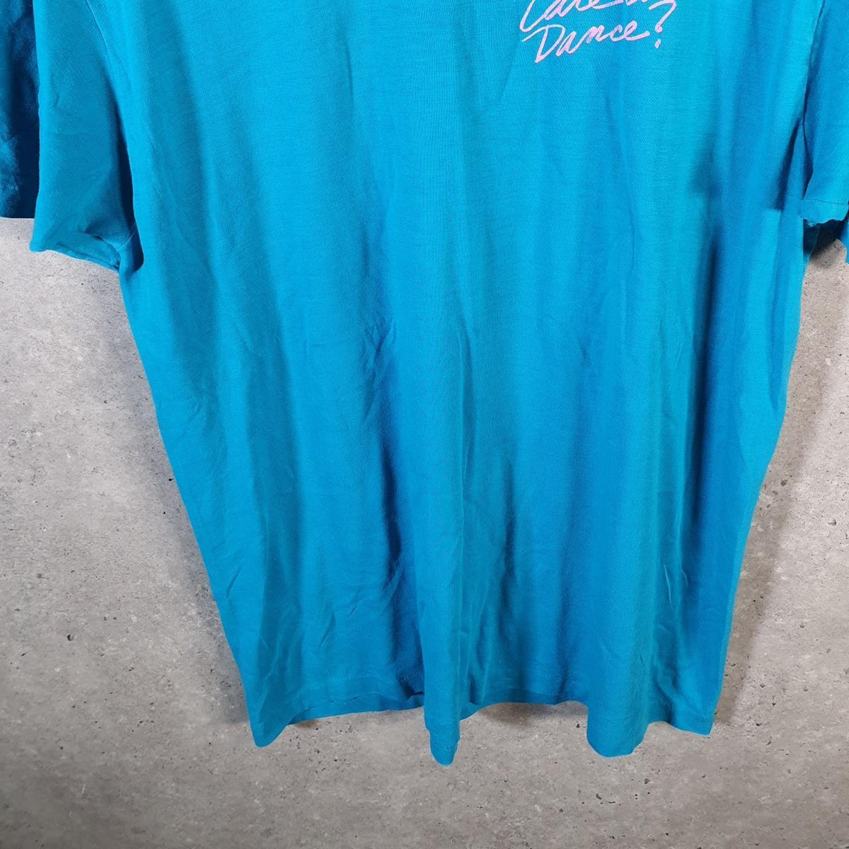 Vintage Hanes 50/50 Care to Dance USA 90s Single Stitch T Shirt Men’s XL Blue Big Fish Vintage