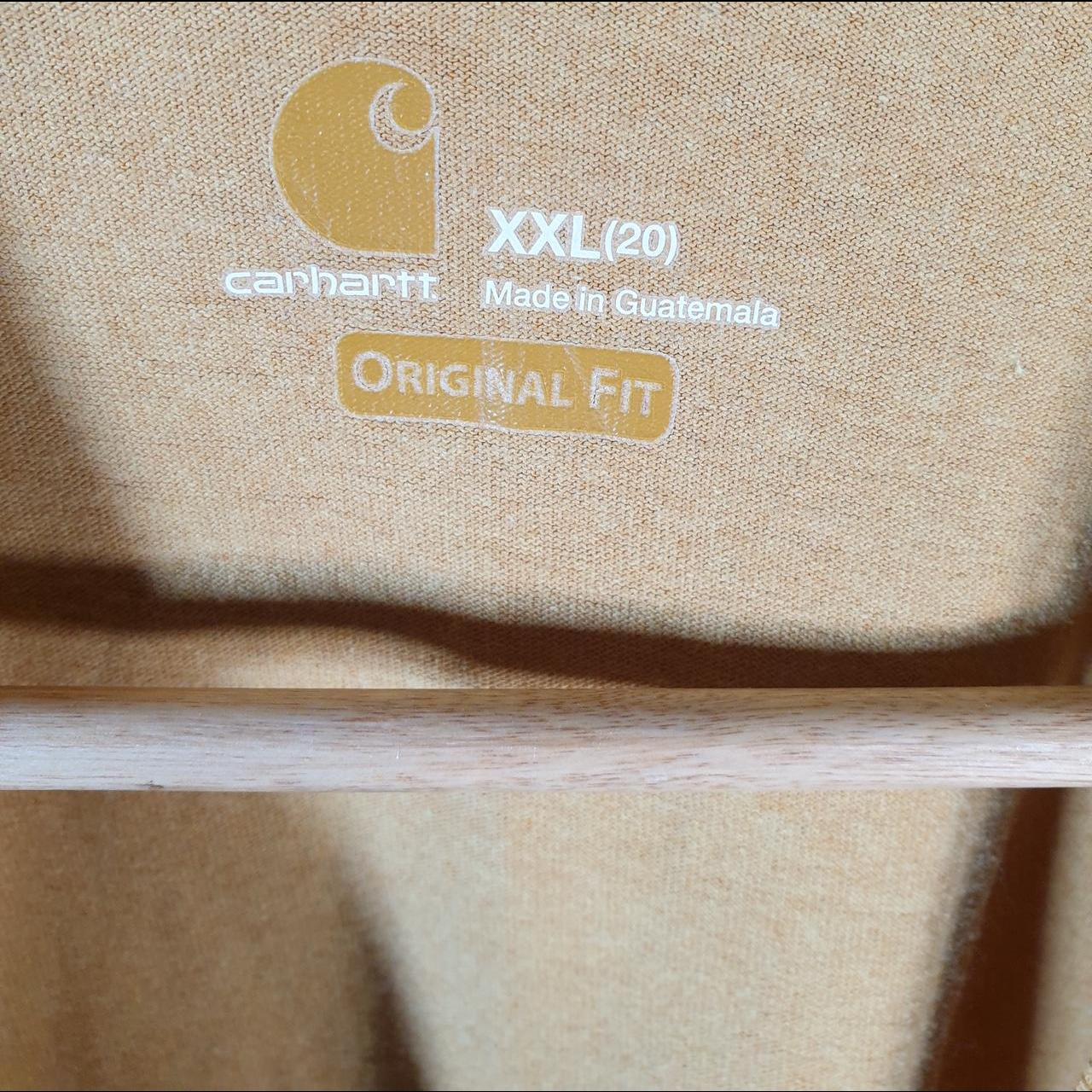 Vintage Carhartt Pocket T Shirt Womens 2XL Orange Workwear Chore Utility Original Fit C9193