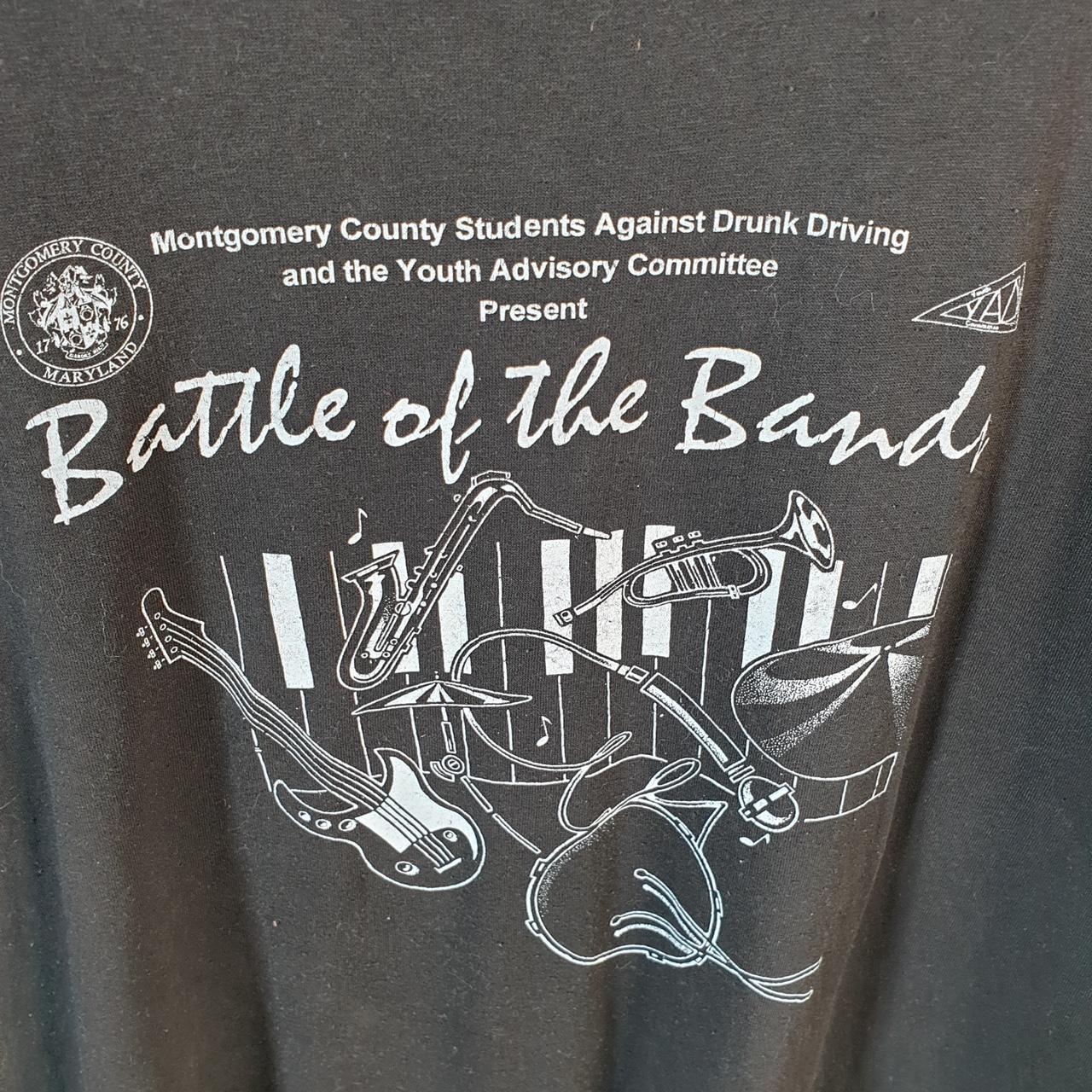 Vintage Platinum Ts Band Battle Montgomery 90s USA Single Stitch T Shirt Men’s XL Black