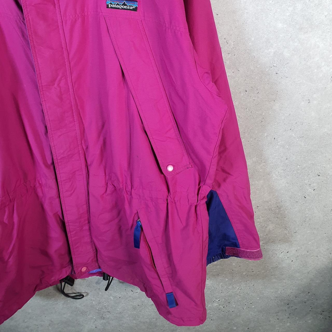 Vintage Patagonia 90s Parker Waterproof Jacket Mens Medium Pink Full Zip Hooded Windbreaker Big Fish Vintage