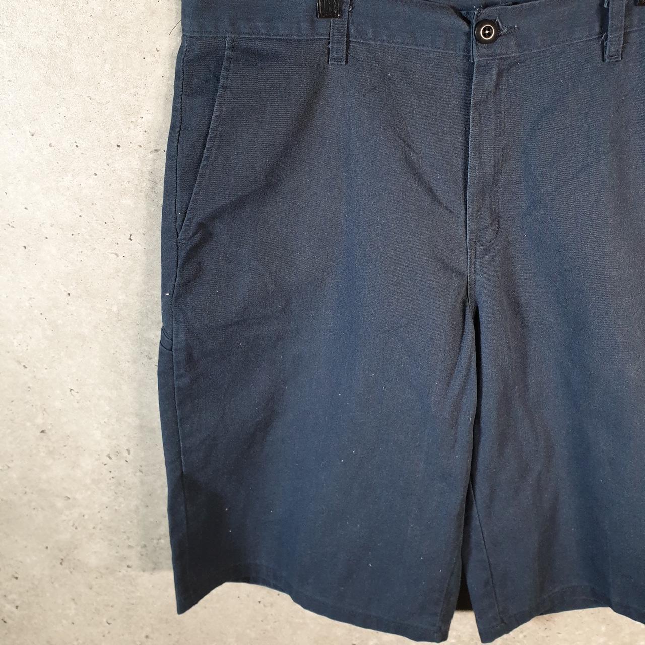 Vintage Dickies Baggy Chino Shorts Jorts Cargo Mens W36 Navy Blue Relaxed Fit