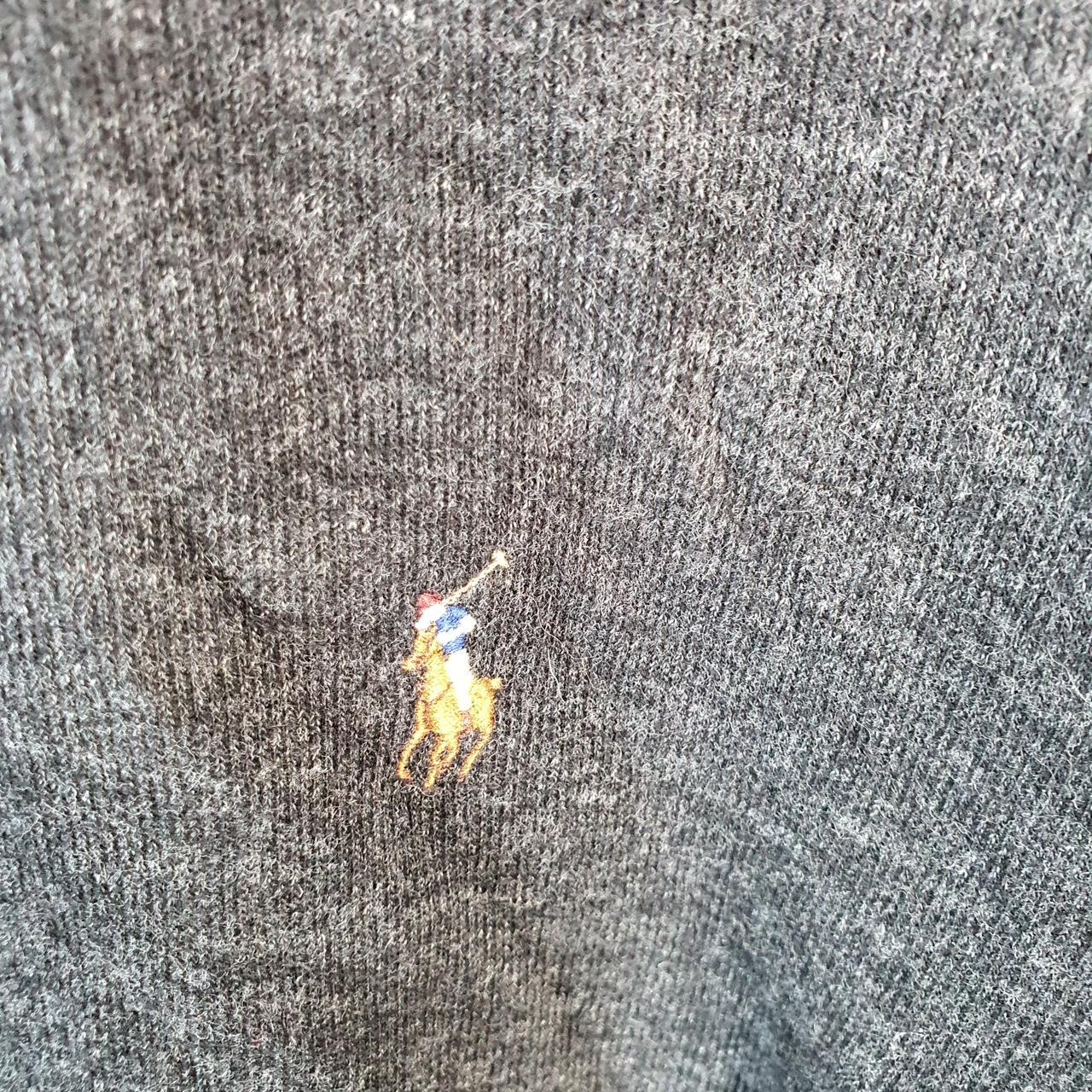 Vintage Ralph Lauren Polo 1/4 Zip Estate Rib Sweatshirt Men’s Medium Grey Pullover Pony C8843