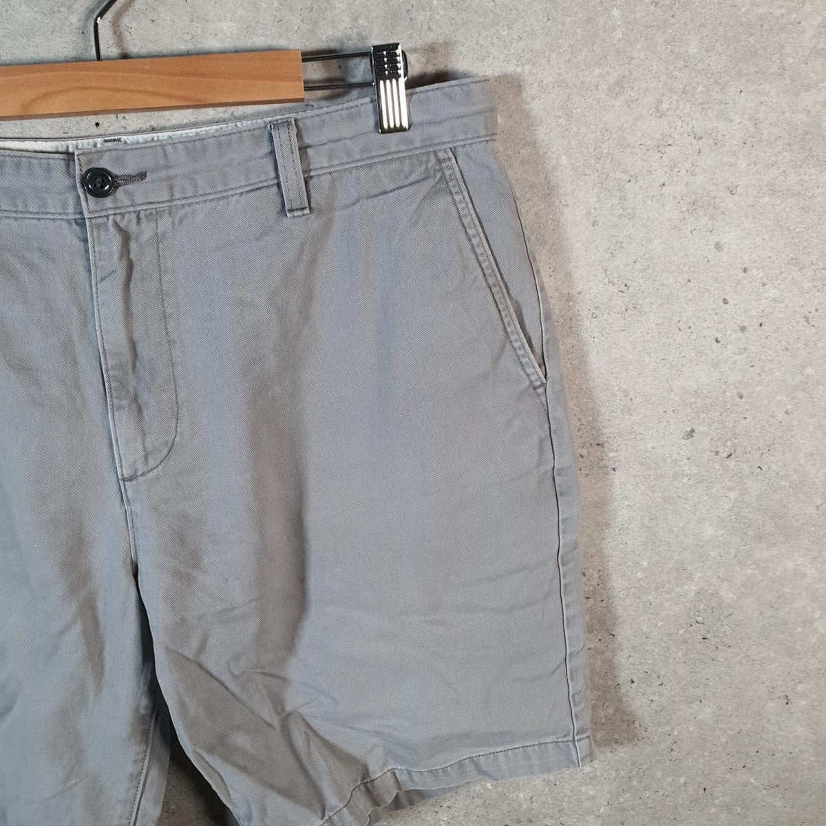 Vintage Dockers Chino Shorts Jorts Cargo Men’s W36 Grey Baggy Cotton A4401
