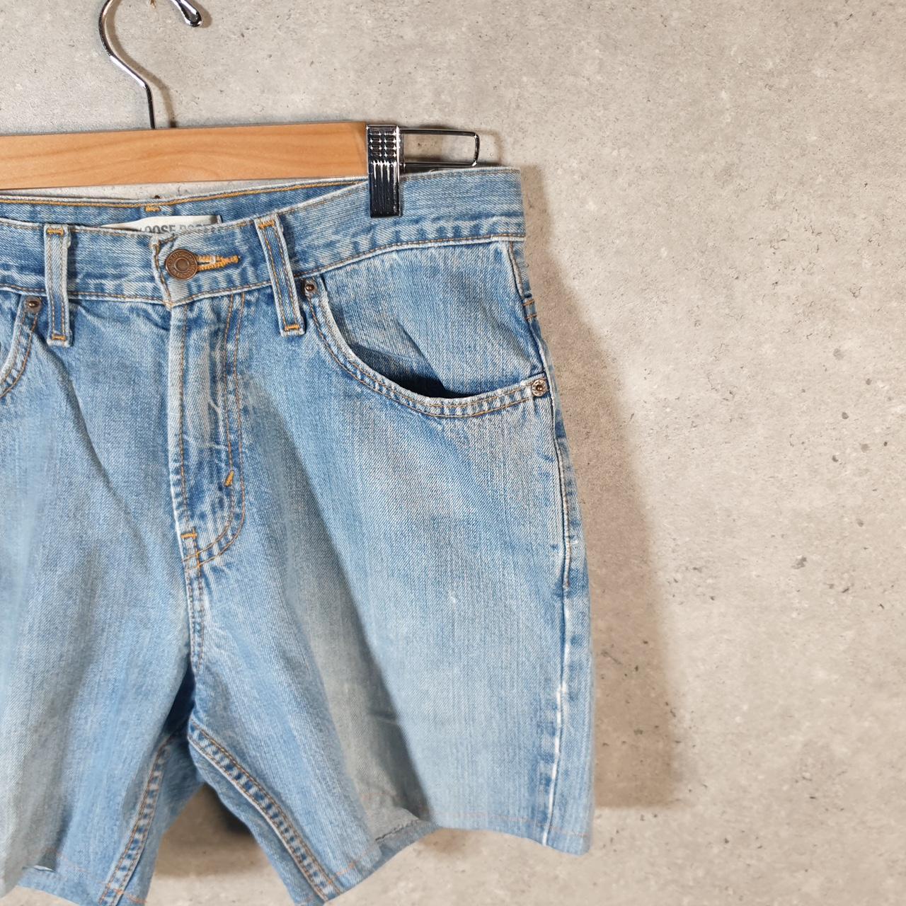 Vintage Levi’s 567 Baggy Shorts Jorts Cargo Mens W29 Blue Relaxed Denim