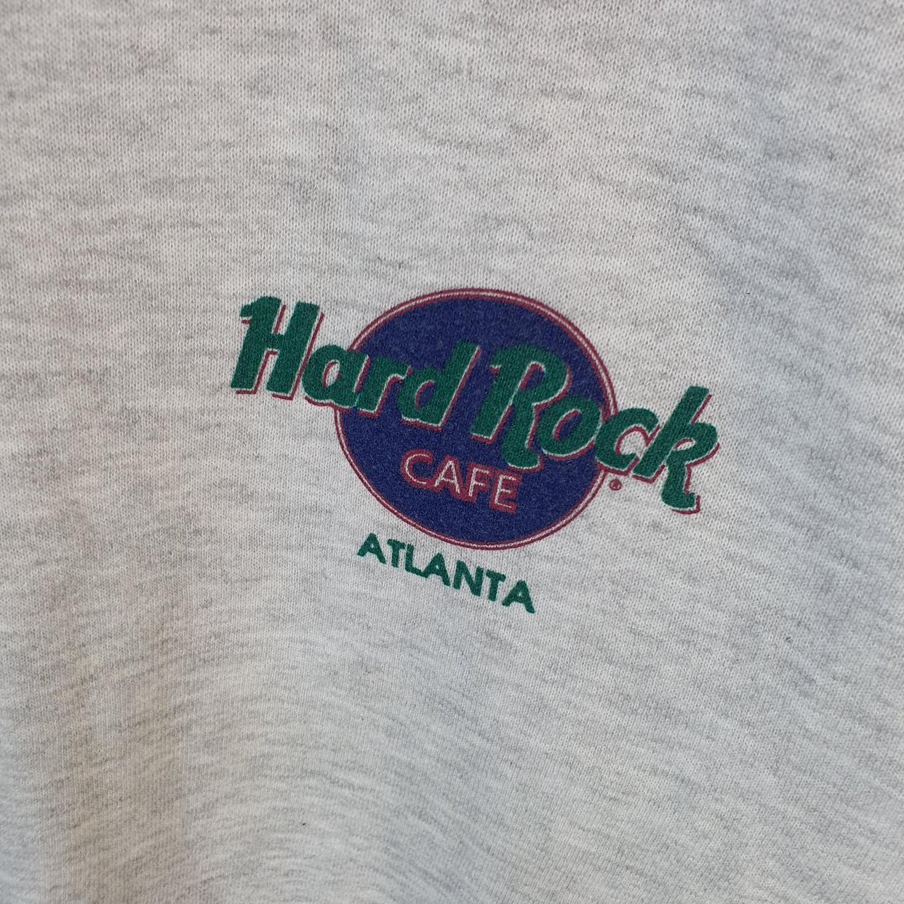 Vintage Hard Rock Cafe Atlanta Rock N Roll Sweatshirt Mens Small Grey USA