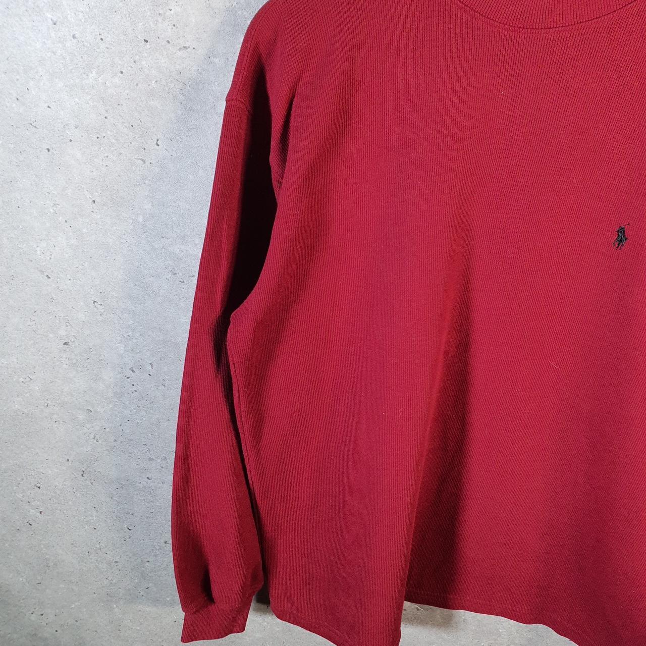 Vintage Ralph Lauren Polo Turtle Neck Sweatshirt Men’s XL Red Cotton Pullover Pony