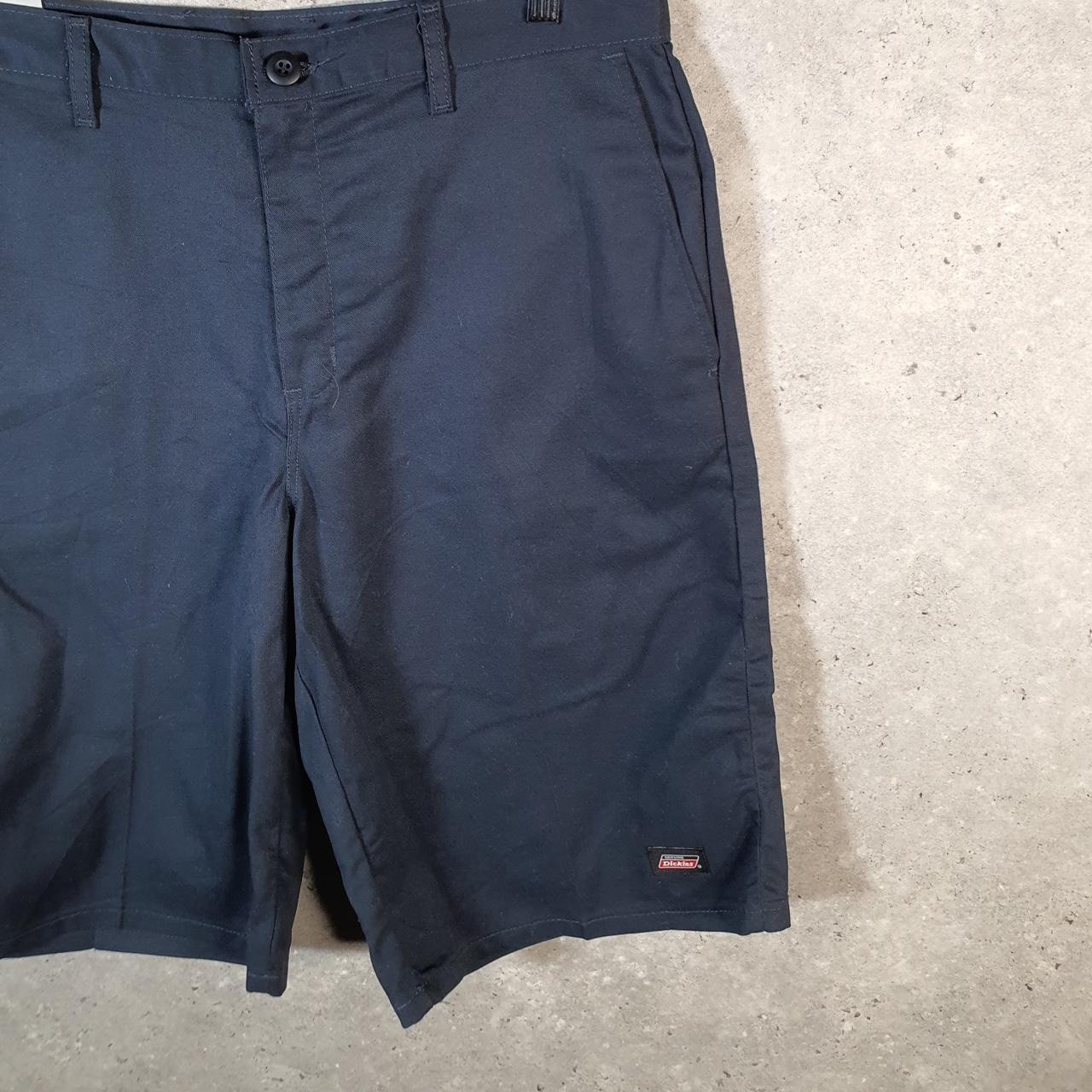 Vintage Dickies Baggy Chino Shorts Jorts Cargo Mens W36 Navy Blue Loose Fit