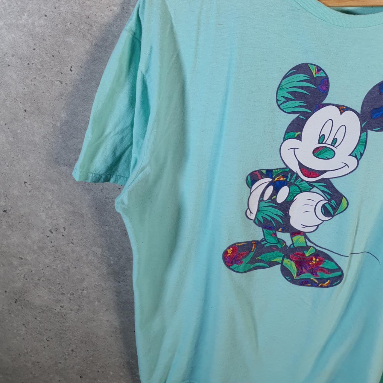 Vintage Disney Family Fun Land Mickey Mouse T Shirt Men’s XL Blue Graphic Cartoon