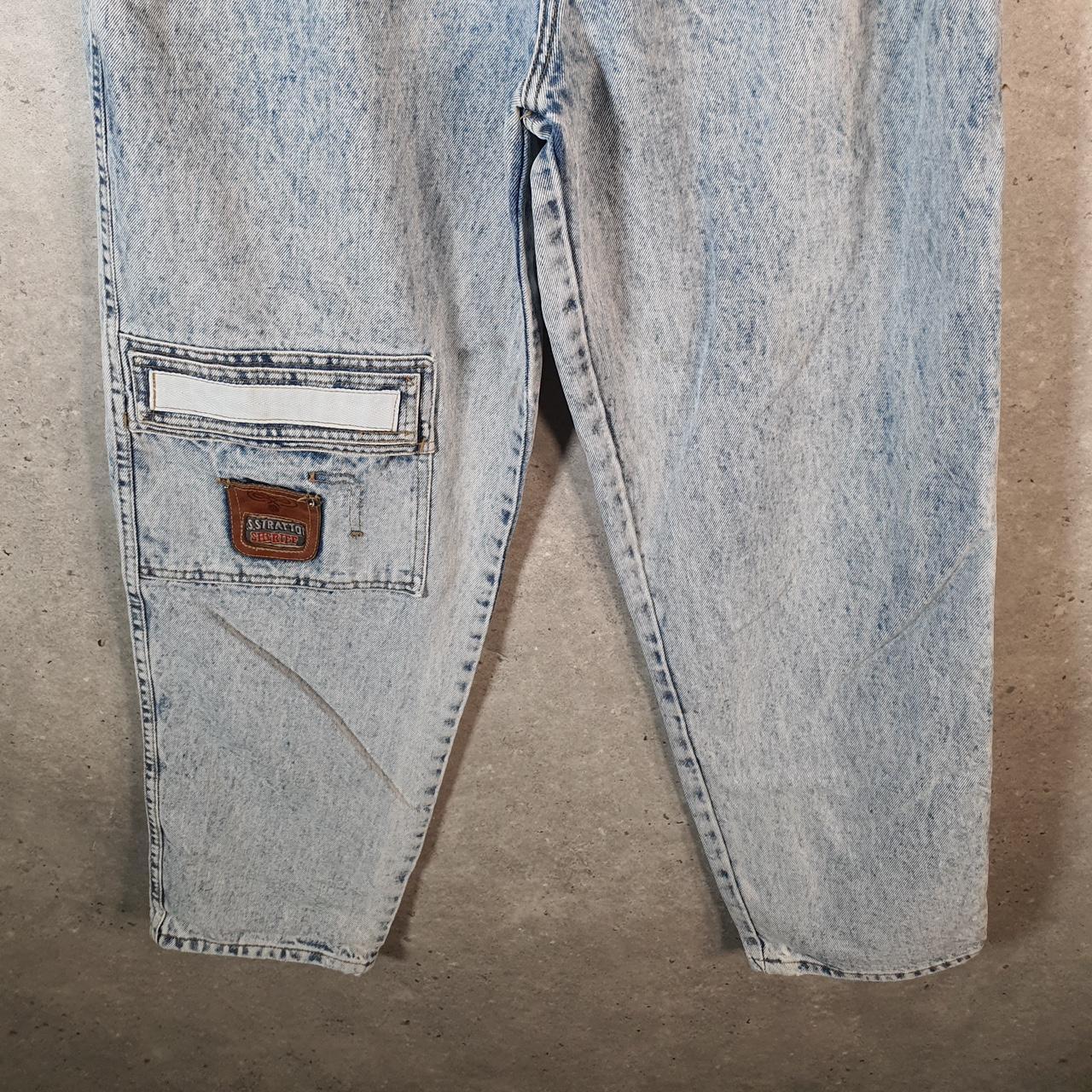 Vintage Gitano S. Stratton Sheriff Baggy Y2K Hip Hop Jeans Mens W33 Blue Embroidered Denim Big Fish Vintage