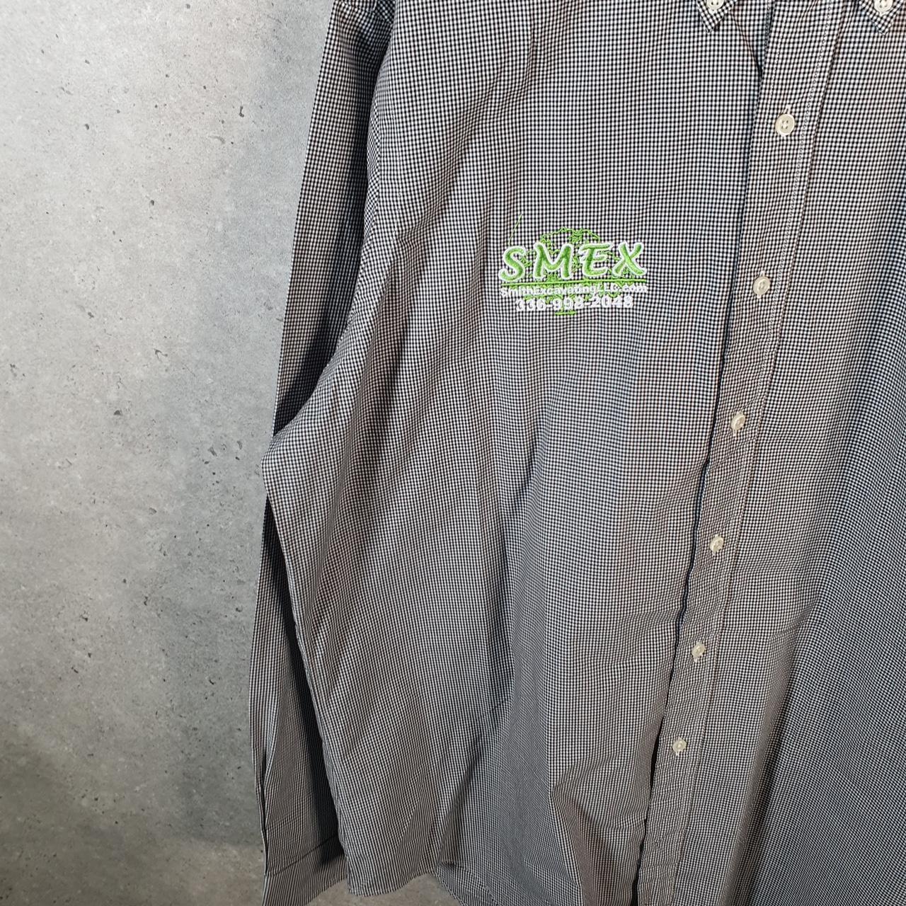 Vintage Ralph Lauren Button Down Shirt Men’s XL Grey Checkered Classic Fit Cotton Pony