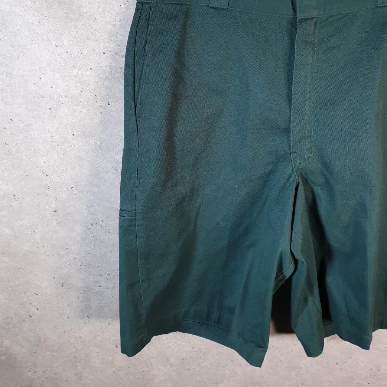 Vintage Dickies Flex Baggy Chino Shorts Jorts Cargo Mens W40 Green Relaxed Fit