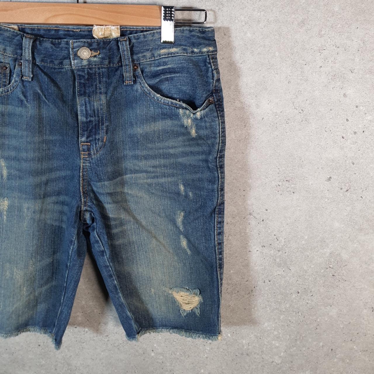 Vintage Ralph Lauren Polo Jean Shorts Jorts Cargo Womens W30 Denim Baggy Cotton Big Fish Vintage