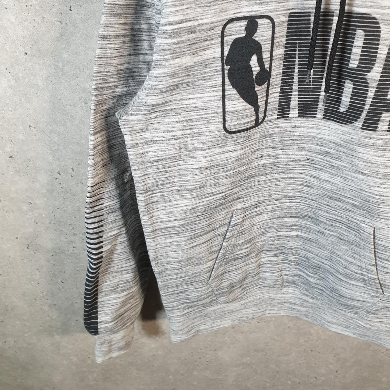 Vintage NBA Spellout Hoodie Men’s Small Grey Pullover Pro Sport USA