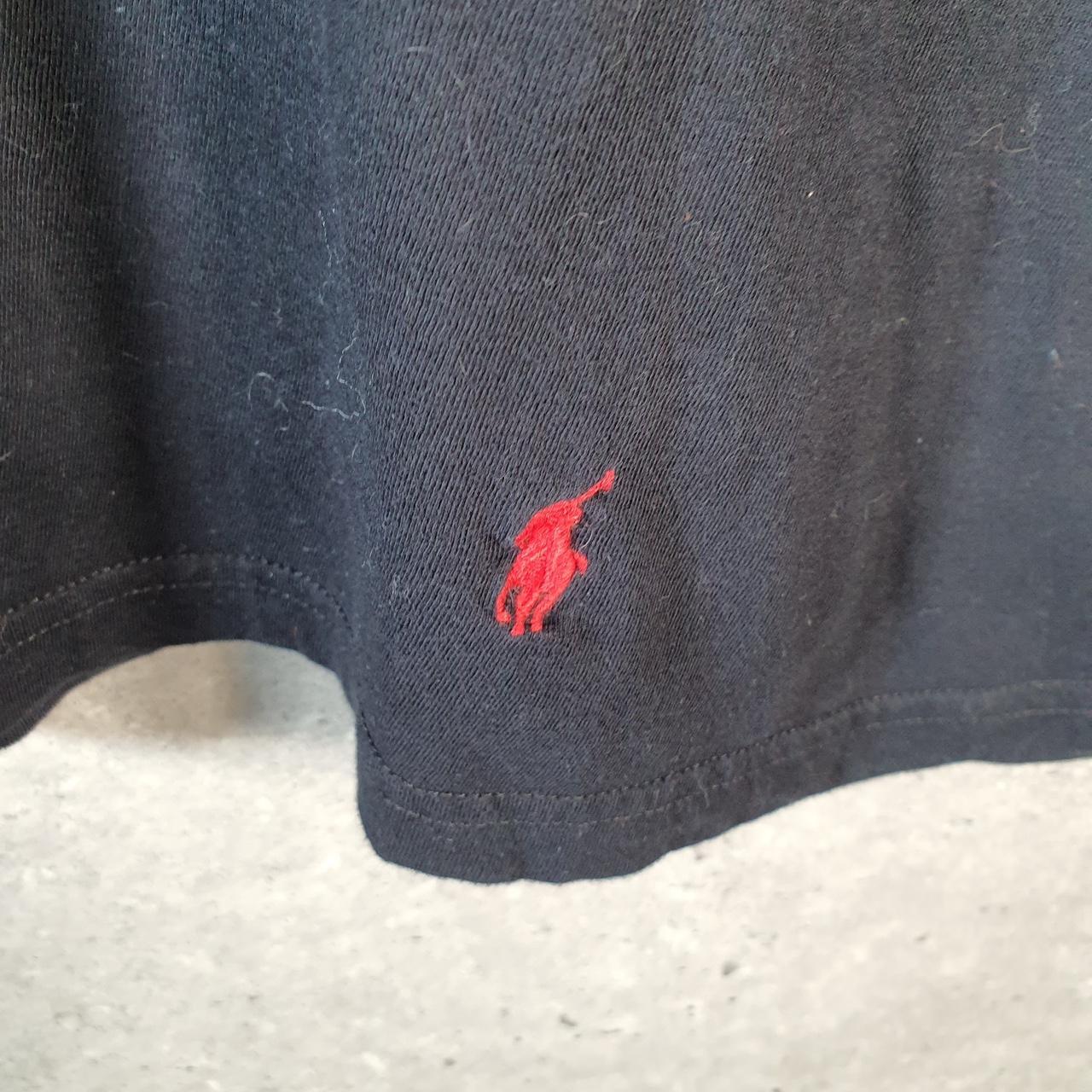 Vintage Ralph Lauren Polo Sport T Shirt Men’s Large Black Classic Fit Embroidered Pony C9027