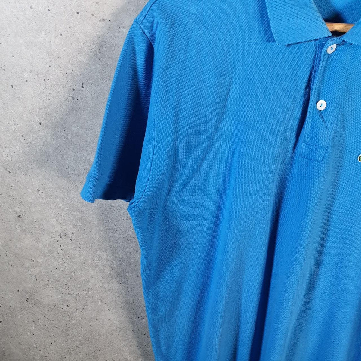 Vintage Lacoste Polo Shirt Men’s Medium Blue Regular Fit Embroidered Logo