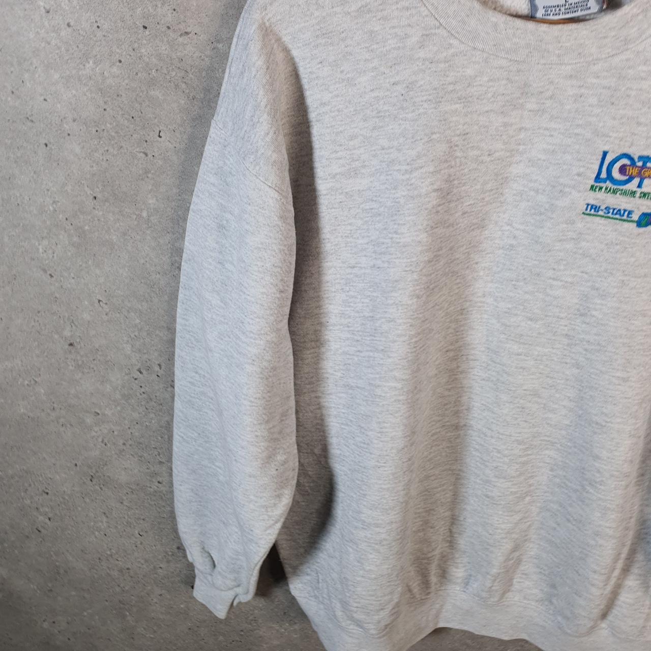 Vintage Lee Heavyweight Sweatshirt Men’s XL Grey Lottery Tri State New Hampshire