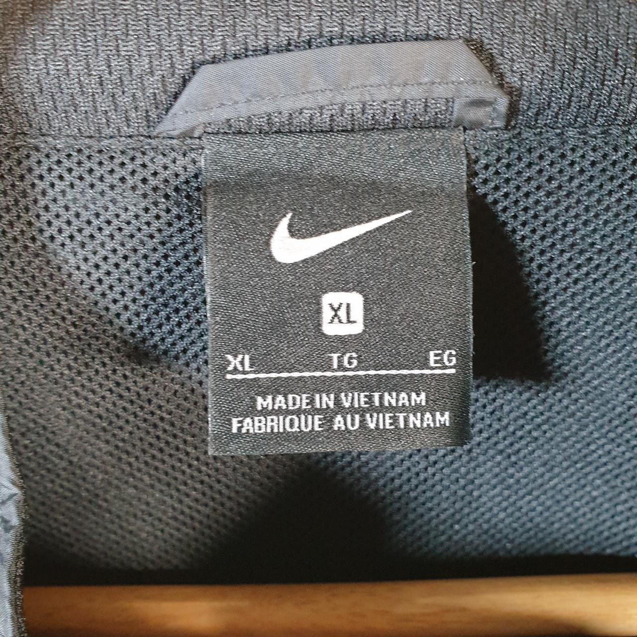 Vintage Nike Windbreaker Track Jacket Mens XL Black USA Swoosh Full Zip USA